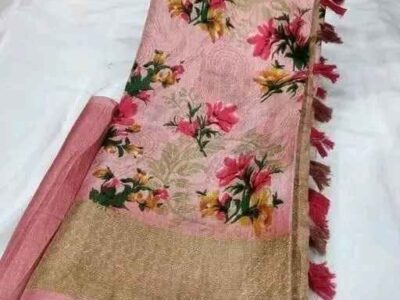 Women's Printed Trendy Art Silk Saree with Blouse Material