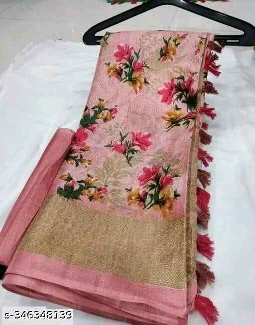 Women's Printed Trendy Art Silk Saree with Blouse Material