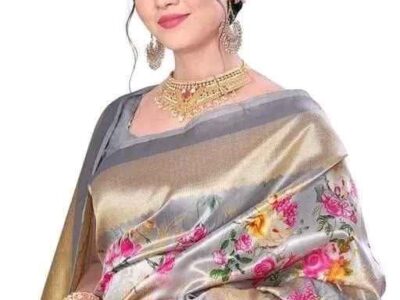 Women's Printed Trendy Art Silk Saree with Blouse Material
