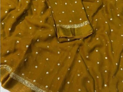 Pure Viscose georgette saree