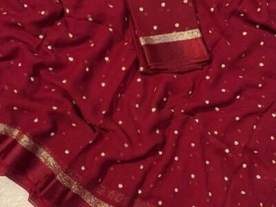 Pure Viscose georgette saree