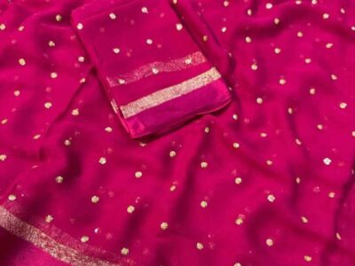 Pure Viscose georgette saree
