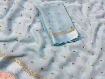 Pure Viscose georgette saree