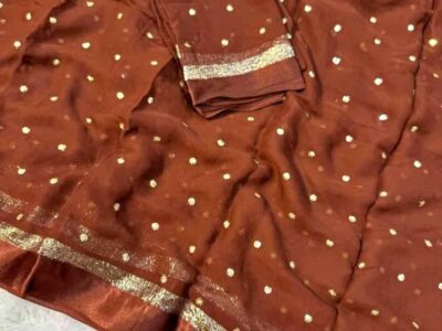 Pure Viscose georgette saree