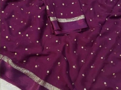 Pure Viscose georgette saree