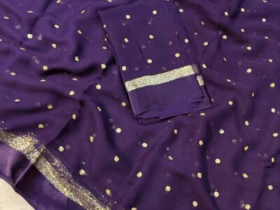 Pure Viscose georgette saree