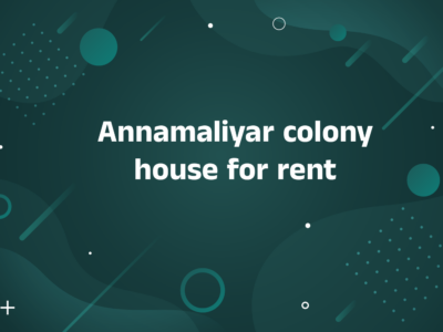 Annamalaiyar colony house for rent