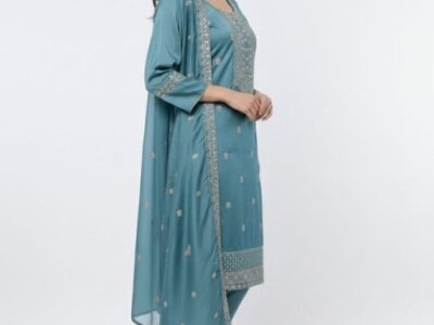 Vichitra silk Dupatta set