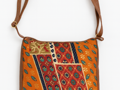 Women’s Multicolor Ethnic Patchwork Sling Bag | Soft Canvas Crossbody Bag | Stylish Daily Use Side Bag for Girls & Women