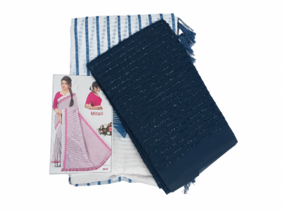 Popcorn saree with blouse